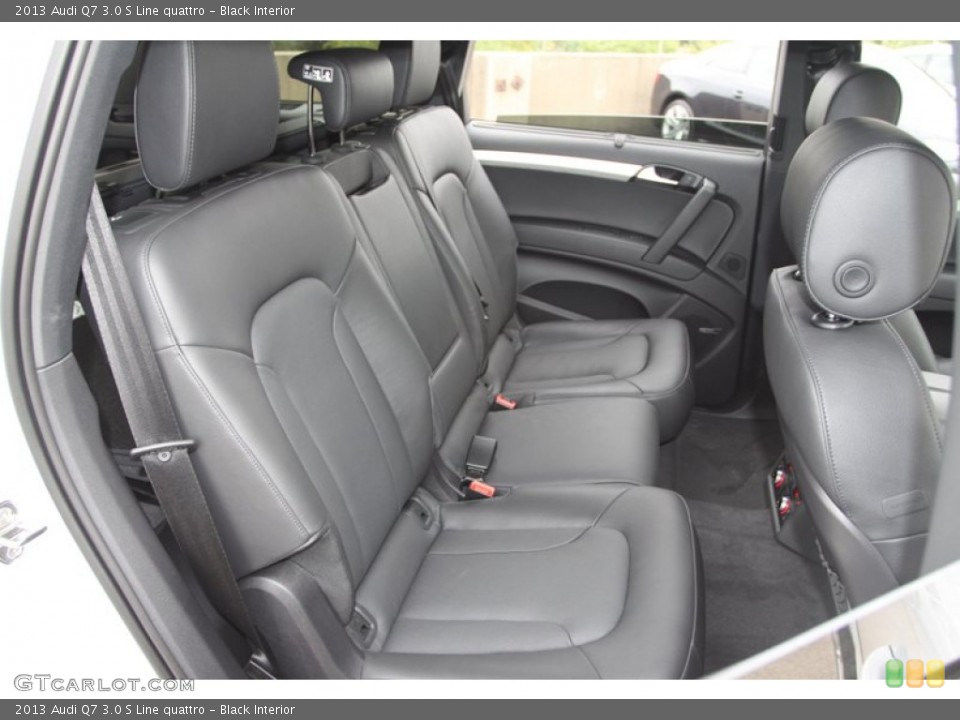 Black Interior Rear Seat for the 2013 Audi Q7 3.0 S Line quattro #72432368