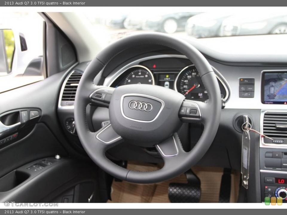 Black Interior Steering Wheel for the 2013 Audi Q7 3.0 TFSI quattro #72432860