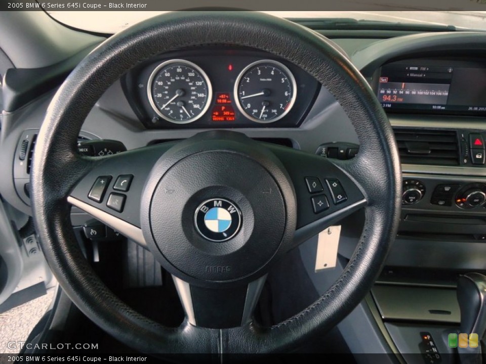 Black Interior Steering Wheel for the 2005 BMW 6 Series 645i Coupe #72434267