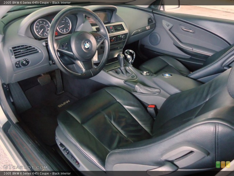 Black Interior Prime Interior for the 2005 BMW 6 Series 645i Coupe #72434351