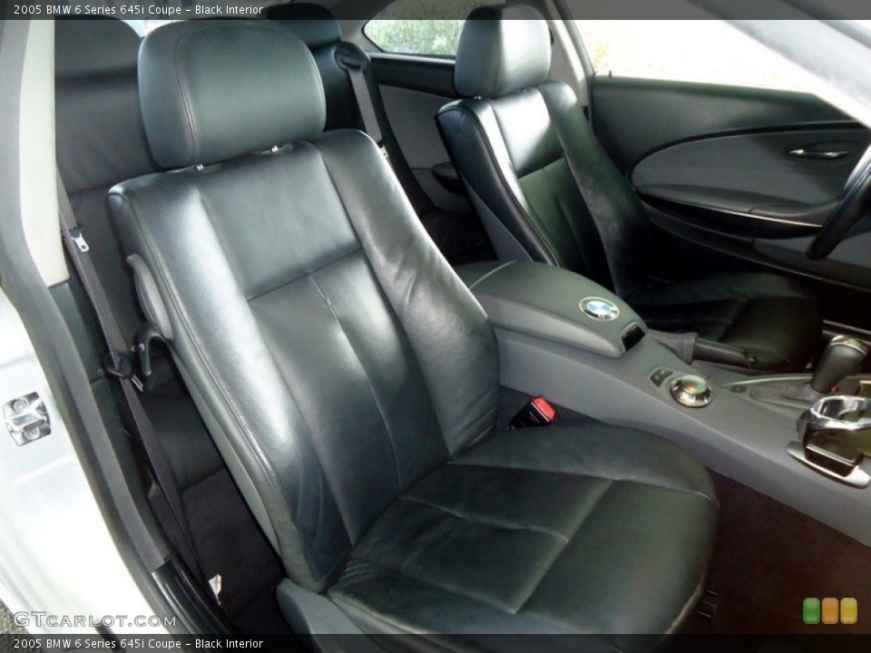 Black Interior Front Seat for the 2005 BMW 6 Series 645i Coupe #72434600