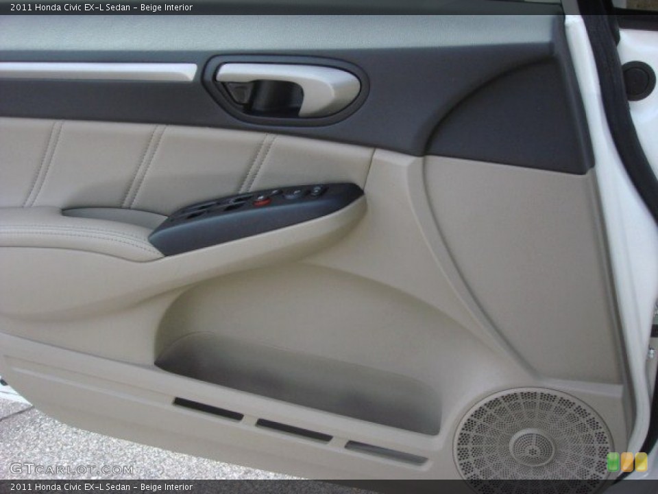 Beige Interior Door Panel for the 2011 Honda Civic EX-L Sedan #72435727