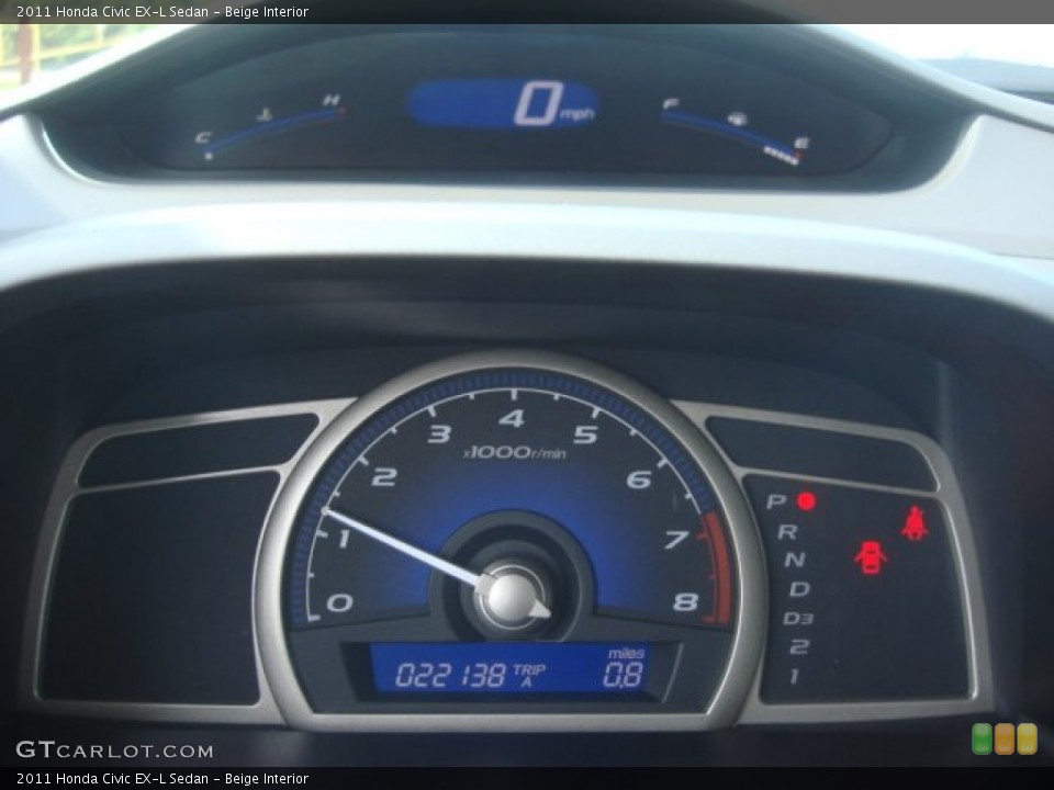 Beige Interior Gauges for the 2011 Honda Civic EX-L Sedan #72435785