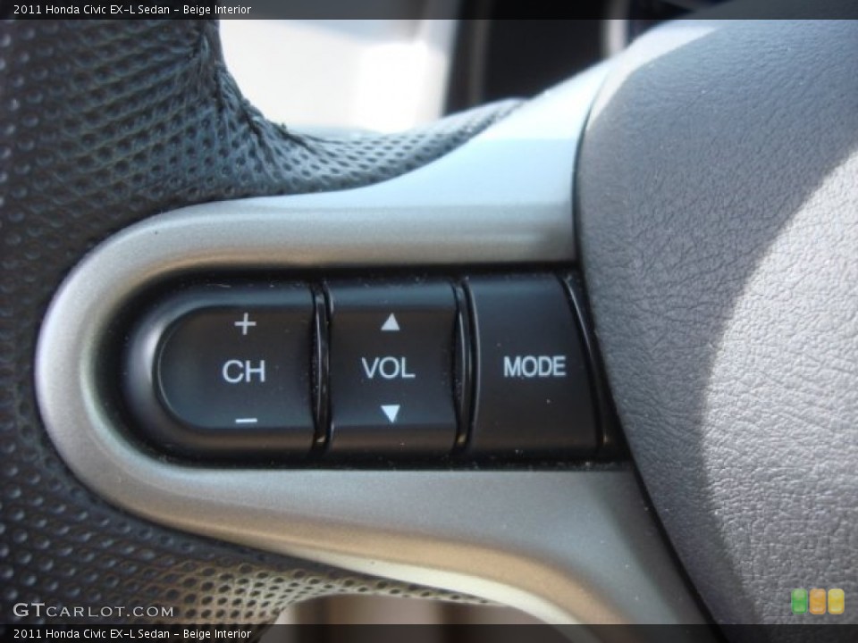 Beige Interior Controls for the 2011 Honda Civic EX-L Sedan #72435924