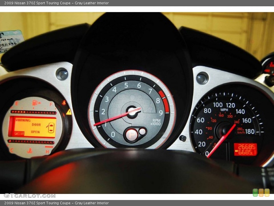 Gray Leather Interior Gauges for the 2009 Nissan 370Z Sport Touring Coupe #72436583