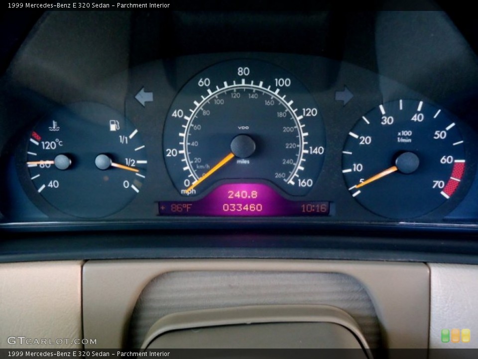 Parchment Interior Gauges for the 1999 Mercedes-Benz E 320 Sedan #72438615
