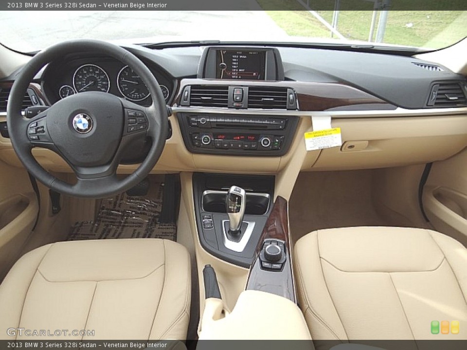 Venetian Beige Interior Dashboard for the 2013 BMW 3 Series 328i Sedan #72439045