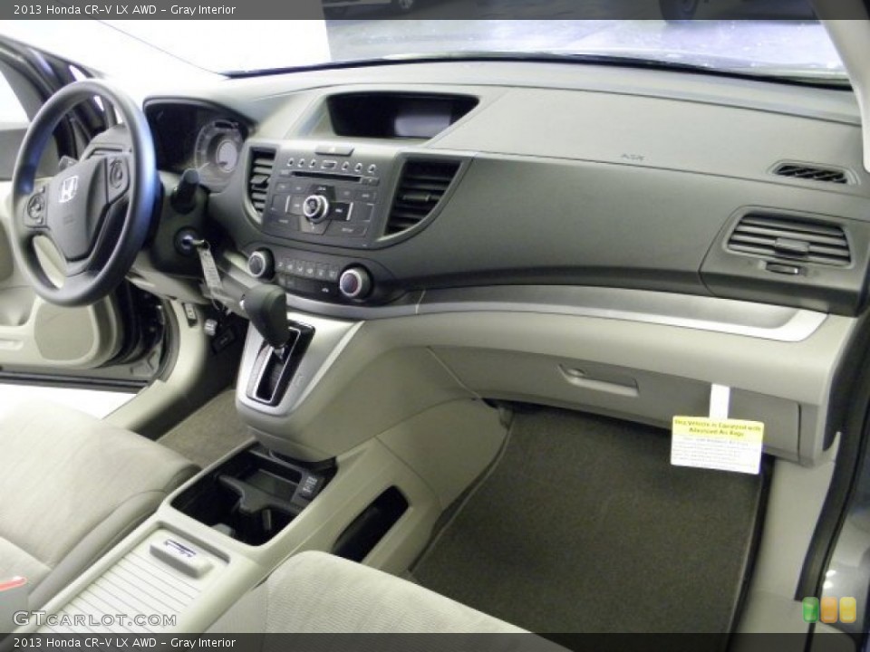 Gray Interior Dashboard for the 2013 Honda CR-V LX AWD #72440394
