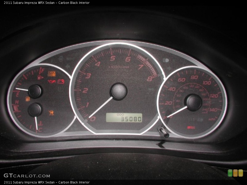 Carbon Black Interior Gauges for the 2011 Subaru Impreza WRX Sedan #72440877
