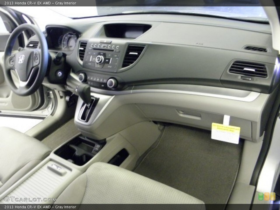 Gray Interior Dashboard for the 2013 Honda CR-V EX AWD #72441414