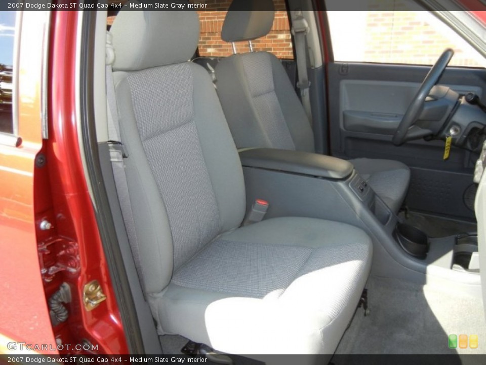 Medium Slate Gray Interior Front Seat for the 2007 Dodge Dakota ST Quad Cab 4x4 #72441939