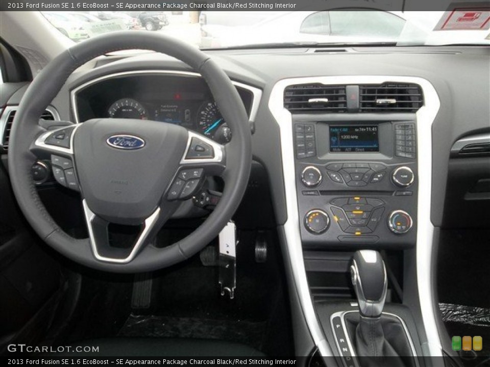 SE Appearance Package Charcoal Black/Red Stitching Interior Dashboard for the 2013 Ford Fusion SE 1.6 EcoBoost #72442078