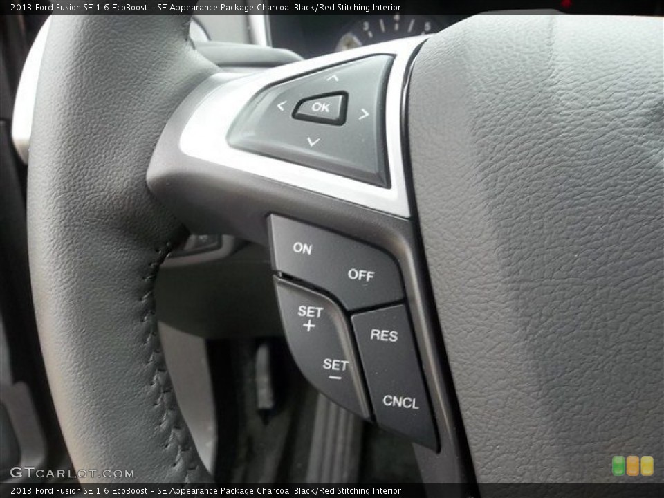 SE Appearance Package Charcoal Black/Red Stitching Interior Controls for the 2013 Ford Fusion SE 1.6 EcoBoost #72442278