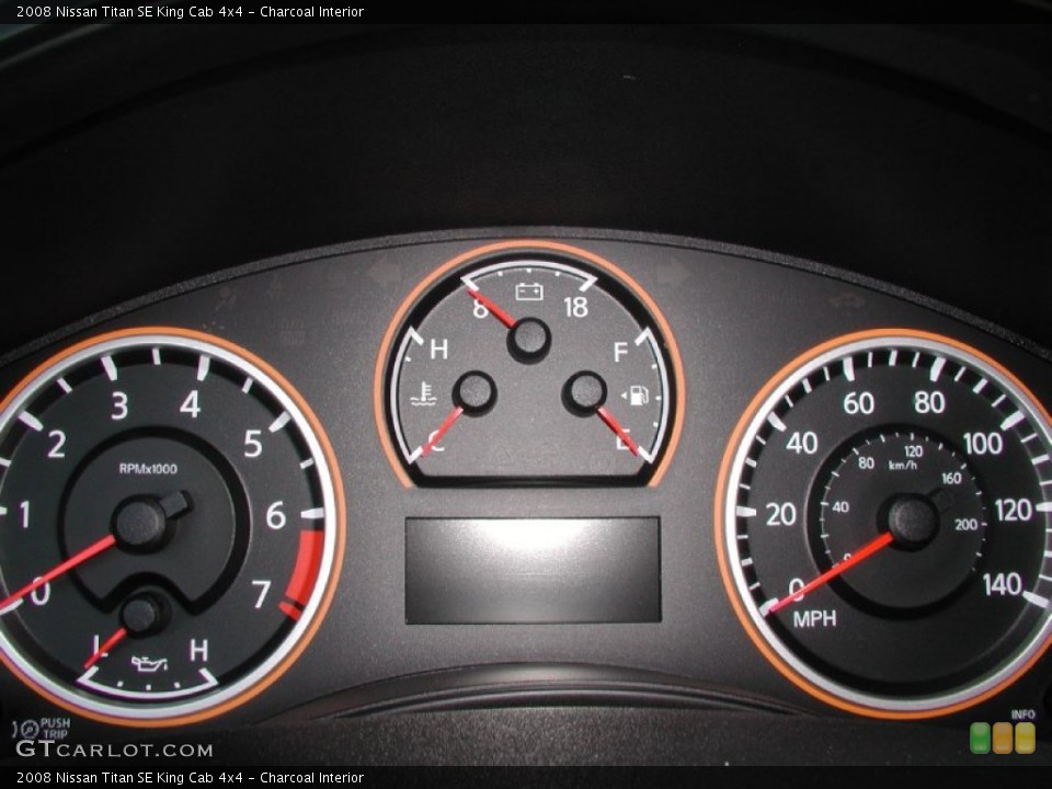 Charcoal Interior Gauges for the 2008 Nissan Titan SE King Cab 4x4 #72442890