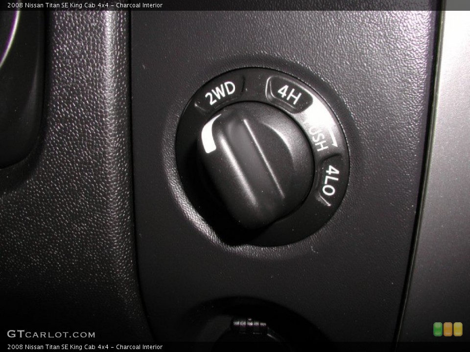 Charcoal Interior Controls for the 2008 Nissan Titan SE King Cab 4x4 #72443035