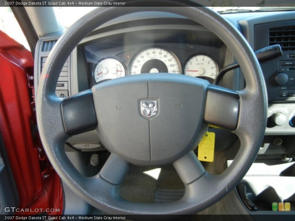 Medium Slate Gray Interior Steering Wheel for the 2007 Dodge Dakota ST Quad Cab 4x4 #72443088