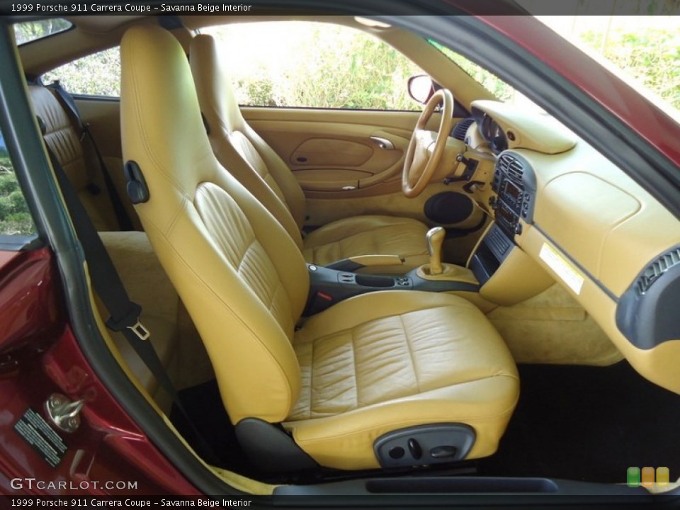 Savanna Beige Interior Front Seat for the 1999 Porsche 911 Carrera Coupe #72443739