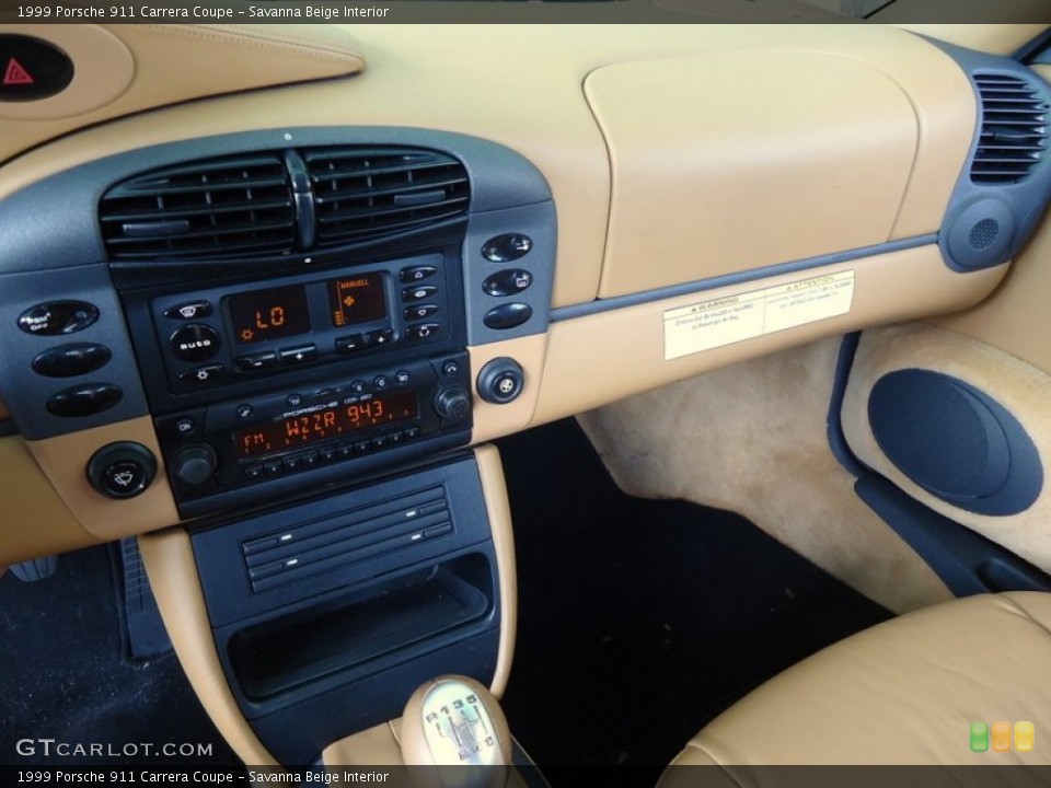 Savanna Beige Interior Dashboard for the 1999 Porsche 911 Carrera Coupe #72444435