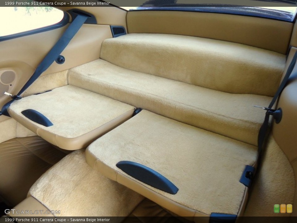 Savanna Beige Interior Rear Seat for the 1999 Porsche 911 Carrera Coupe #72444577