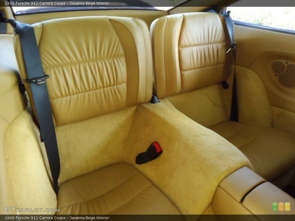 Savanna Beige Interior Rear Seat for the 1999 Porsche 911 Carrera Coupe #72444798