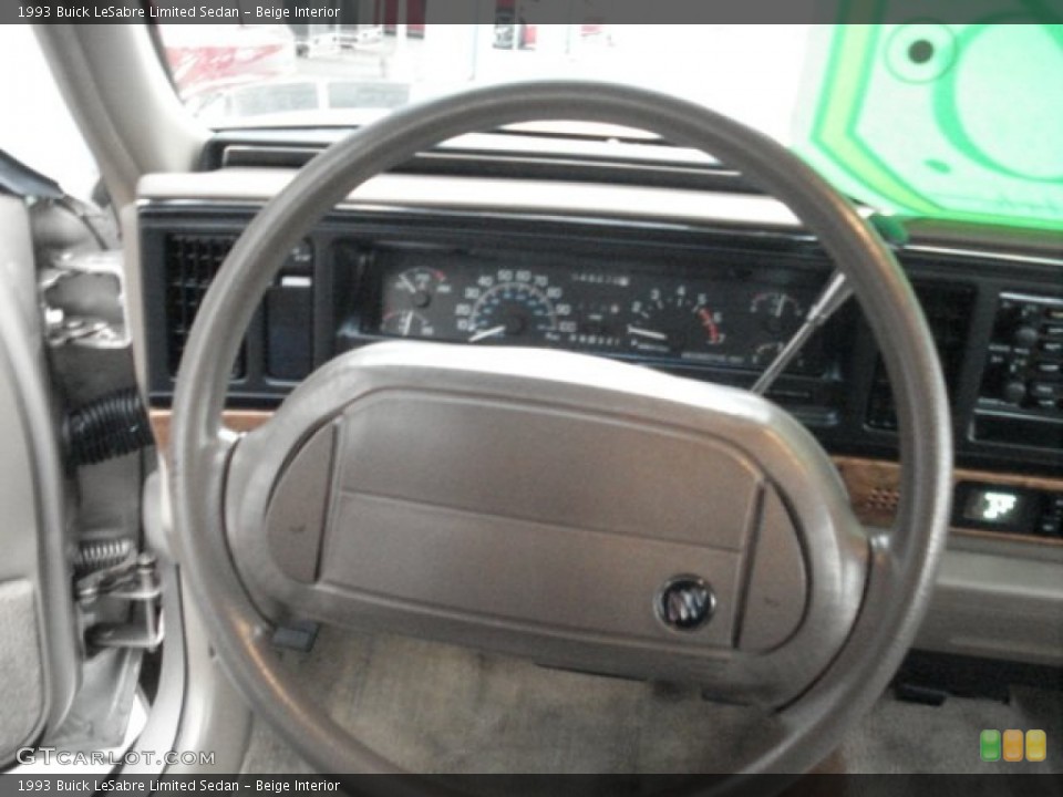 Beige Interior Steering Wheel for the 1993 Buick LeSabre Limited Sedan #72445069