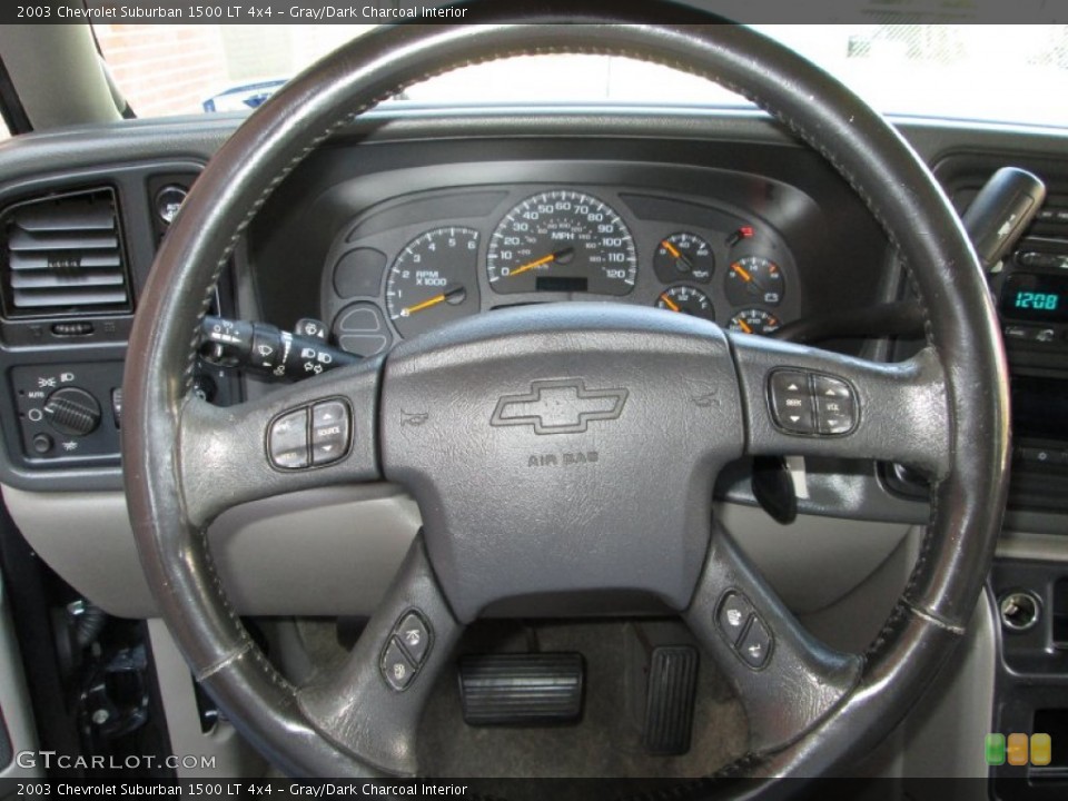 Gray/Dark Charcoal Interior Steering Wheel for the 2003 Chevrolet Suburban 1500 LT 4x4 #72447072