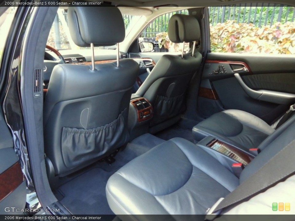 Charcoal Interior Rear Seat for the 2006 Mercedes-Benz S 600 Sedan #72448284