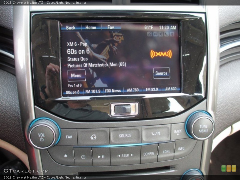 Cocoa/Light Neutral Interior Controls for the 2013 Chevrolet Malibu LTZ #72448371