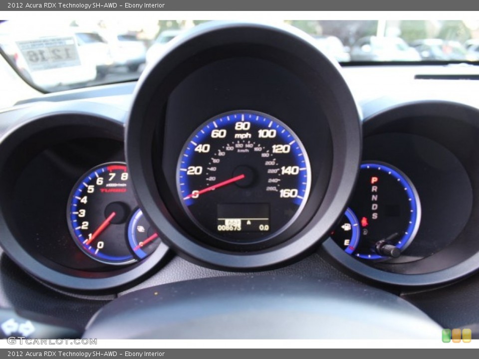 Ebony Interior Gauges for the 2012 Acura RDX Technology SH-AWD #72448381