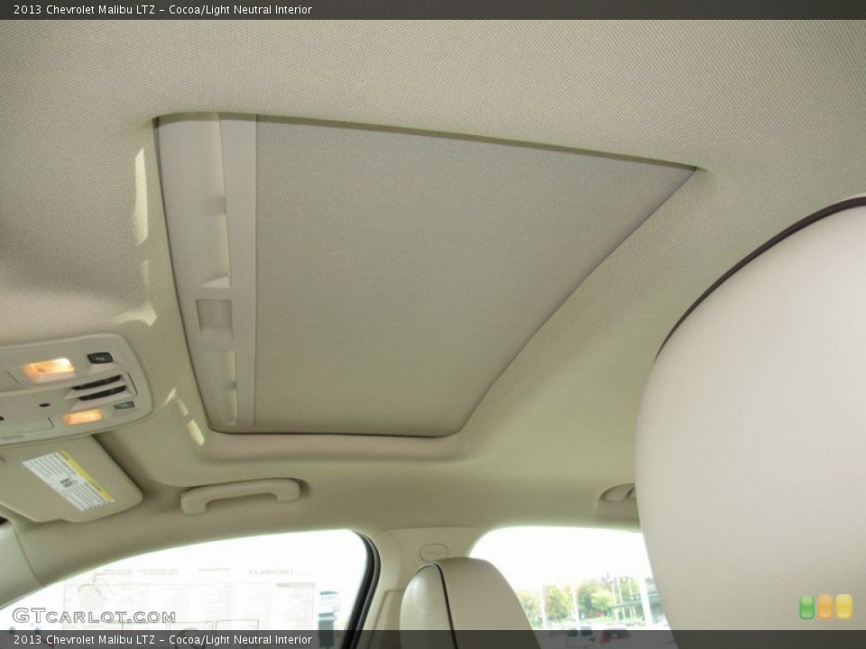 Cocoa/Light Neutral Interior Sunroof for the 2013 Chevrolet Malibu LTZ #72448743