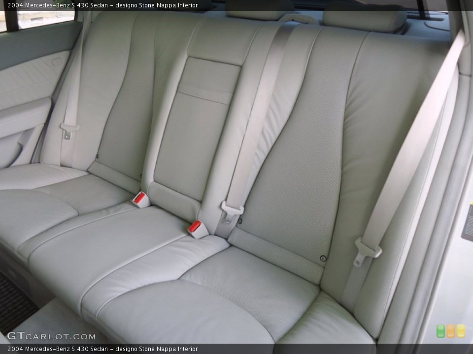 designo Stone Nappa Interior Rear Seat for the 2004 Mercedes-Benz S 430 Sedan #72450685