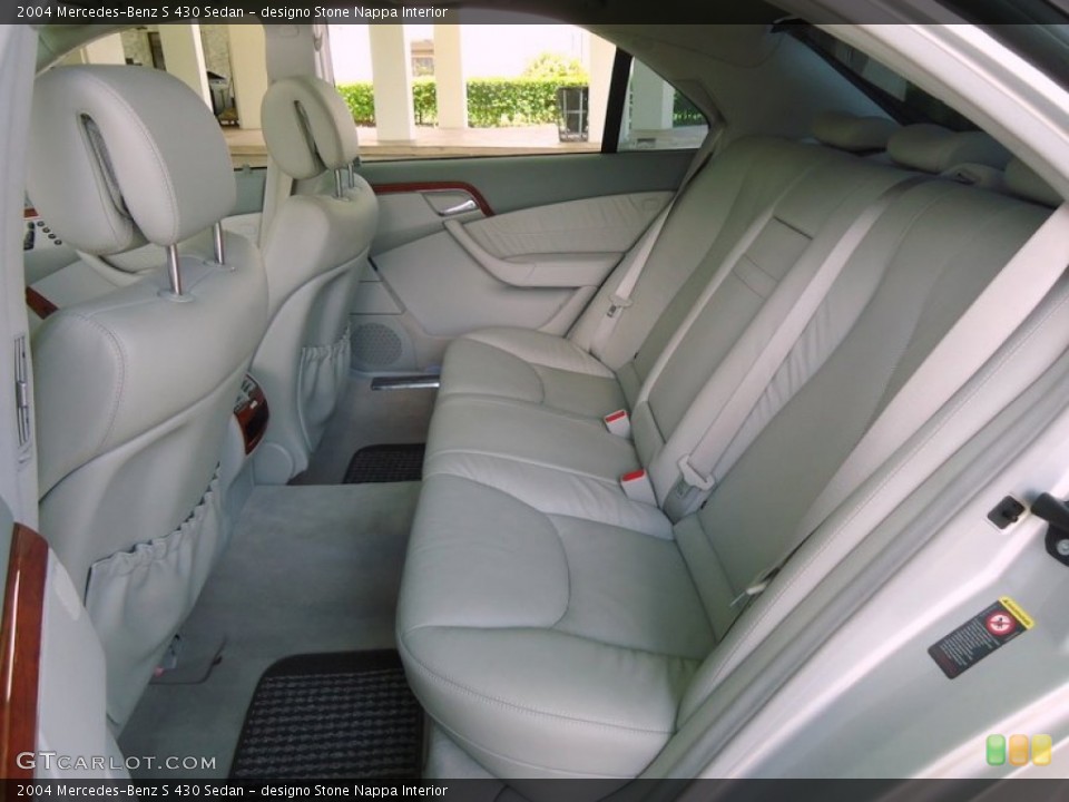 designo Stone Nappa Interior Rear Seat for the 2004 Mercedes-Benz S 430 Sedan #72450705