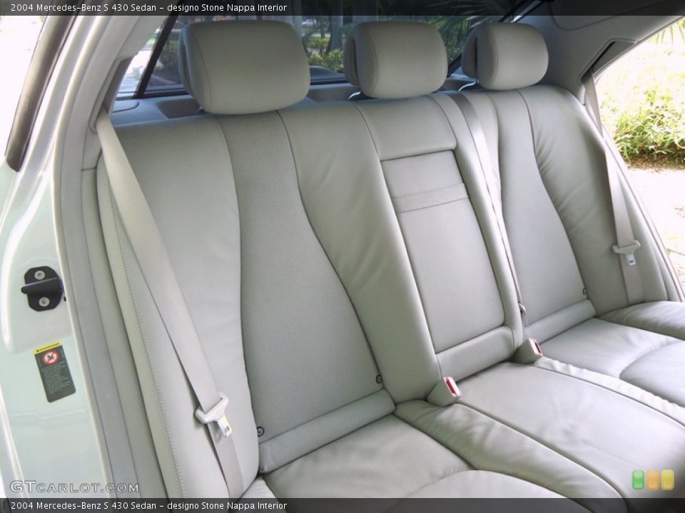 designo Stone Nappa Interior Rear Seat for the 2004 Mercedes-Benz S 430 Sedan #72451044
