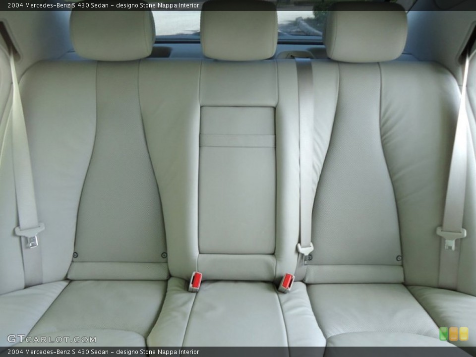 designo Stone Nappa Interior Rear Seat for the 2004 Mercedes-Benz S 430 Sedan #72451190