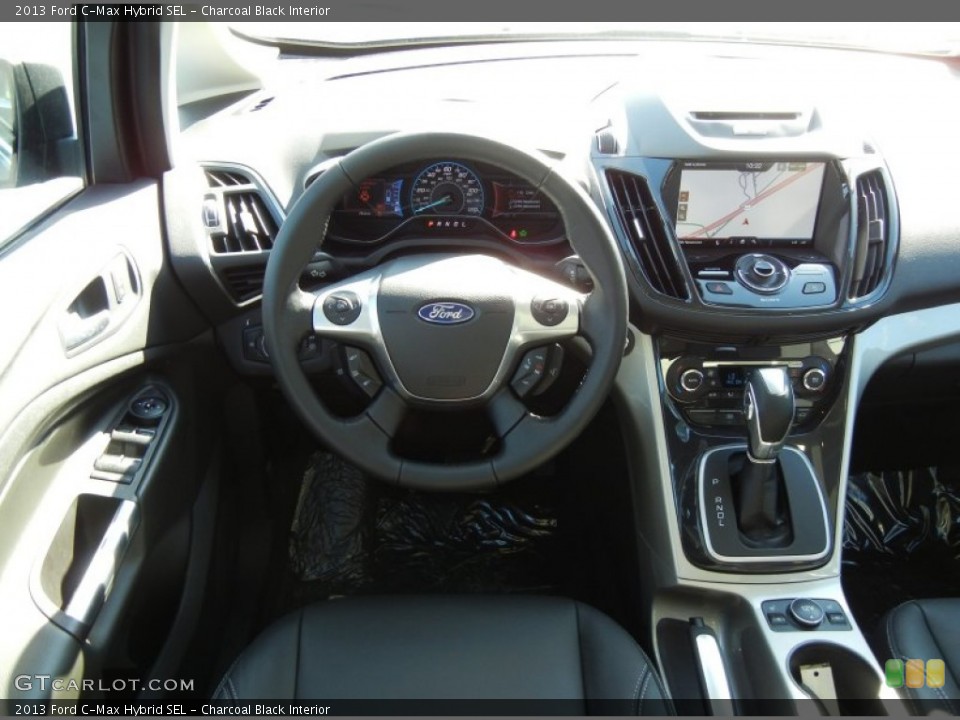 Charcoal Black Interior Dashboard for the 2013 Ford C-Max Hybrid SEL #72452399