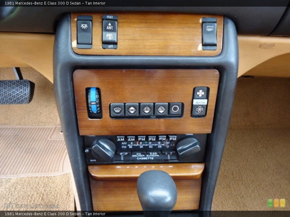 Tan Interior Controls for the 1981 Mercedes-Benz E Class 300 D Sedan #72452870