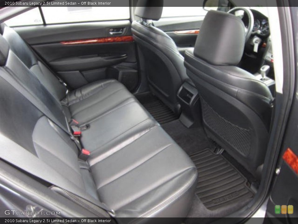 Off Black Interior Rear Seat for the 2010 Subaru Legacy 2.5i Limited Sedan #72453029