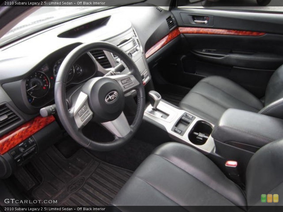 Off Black Interior Prime Interior for the 2010 Subaru Legacy 2.5i Limited Sedan #72453077