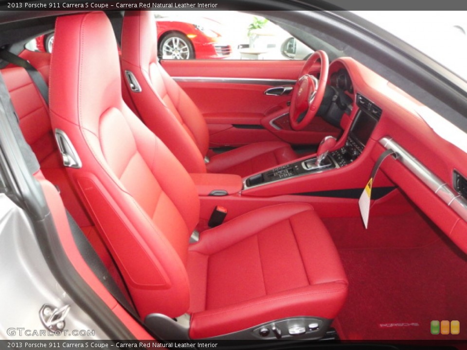 Carrera Red Natural Leather Interior Photo for the 2013 Porsche 911 Carrera S Coupe #72455985