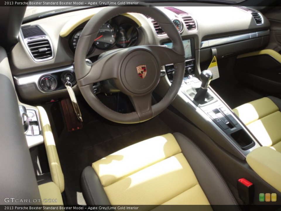 Agate Grey/Lime Gold 2013 Porsche Boxster Interiors