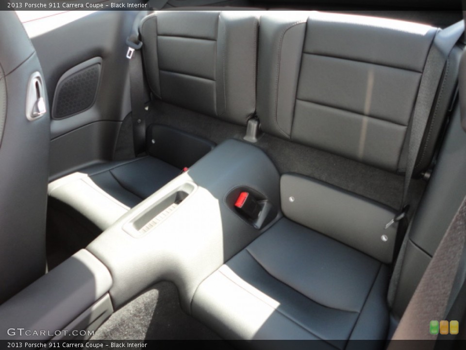 Black Interior Rear Seat for the 2013 Porsche 911 Carrera Coupe #72456564