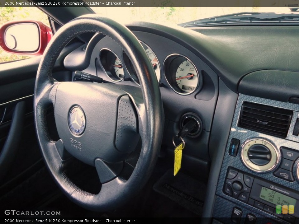 Charcoal Interior Steering Wheel for the 2000 Mercedes-Benz SLK 230 Kompressor Roadster #72456941