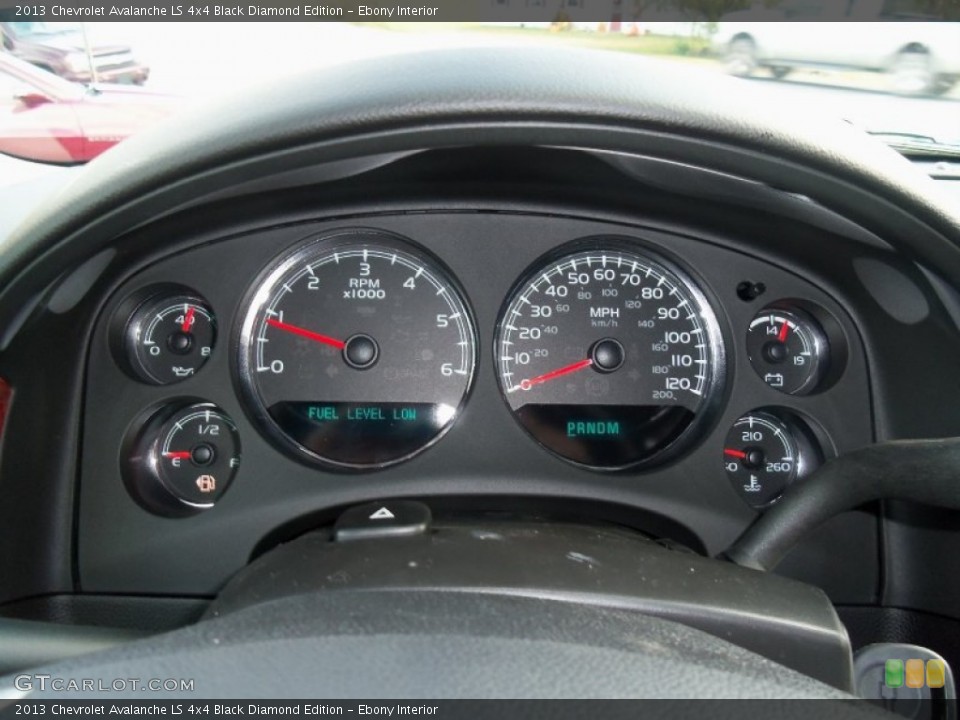 Ebony Interior Gauges for the 2013 Chevrolet Avalanche LS 4x4 Black Diamond Edition #72457220