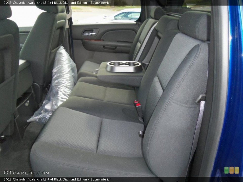 Ebony Interior Rear Seat for the 2013 Chevrolet Avalanche LS 4x4 Black Diamond Edition #72457437
