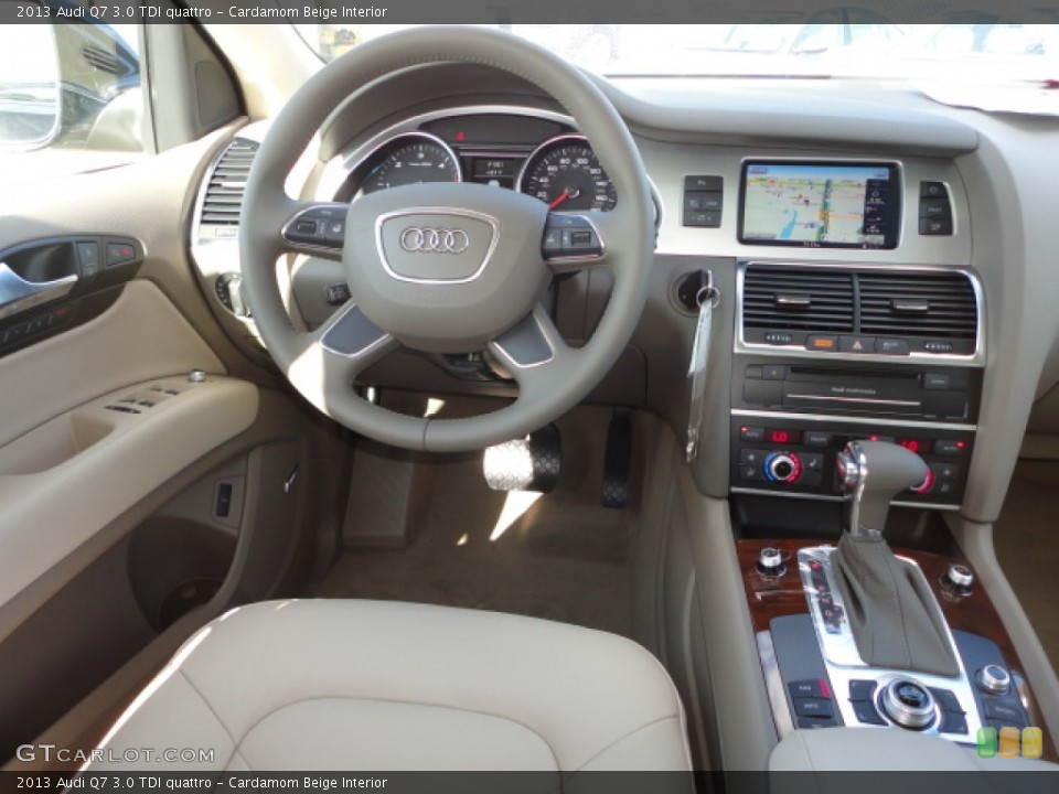 Cardamom Beige Interior Dashboard for the 2013 Audi Q7 3.0 TDI quattro #72458694