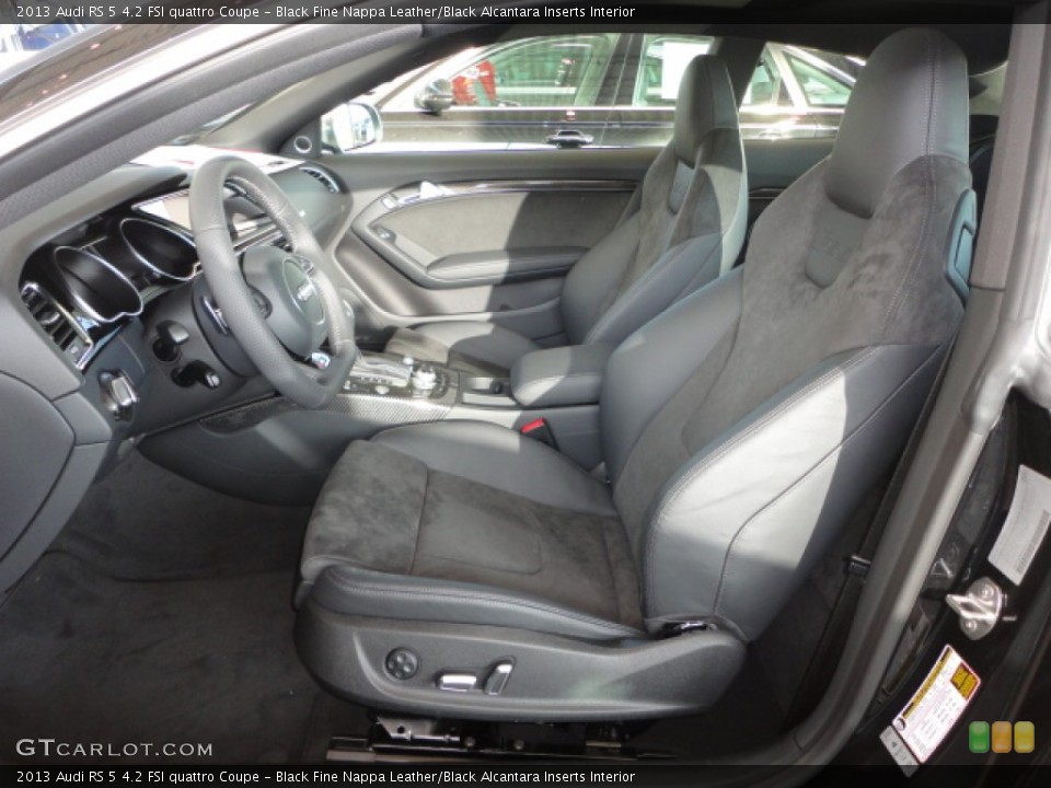 Black Fine Nappa Leather/Black Alcantara Inserts Interior Front Seat for the 2013 Audi RS 5 4.2 FSI quattro Coupe #72458817