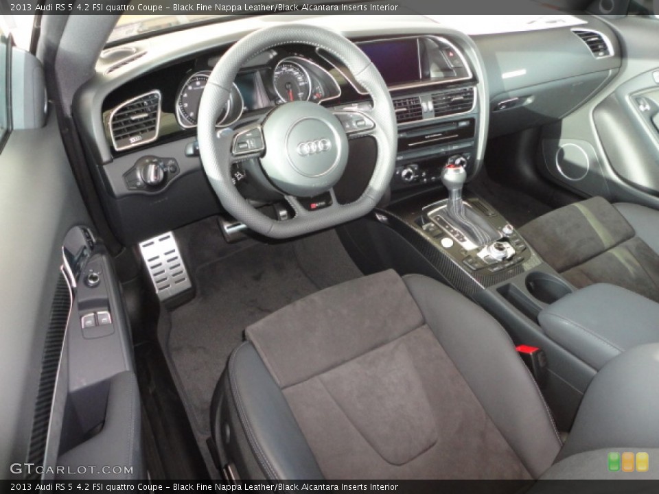 Black Fine Nappa Leather/Black Alcantara Inserts 2013 Audi RS 5 Interiors