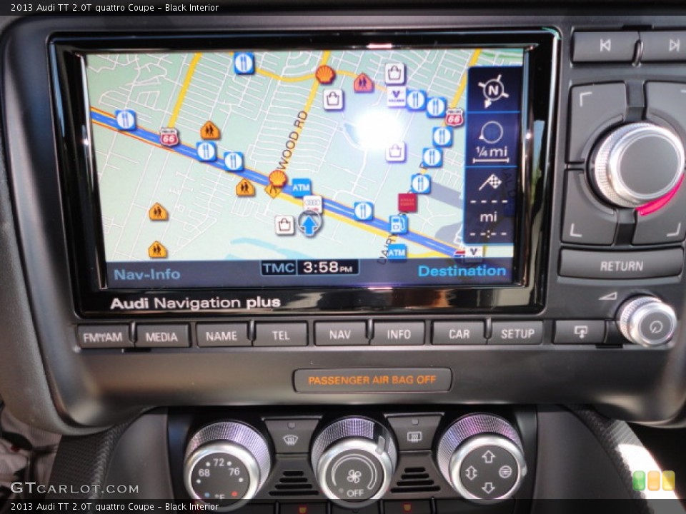 Black Interior Navigation for the 2013 Audi TT 2.0T quattro Coupe #72459542