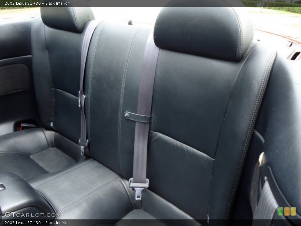Black Interior Rear Seat for the 2003 Lexus SC 430 #72461025