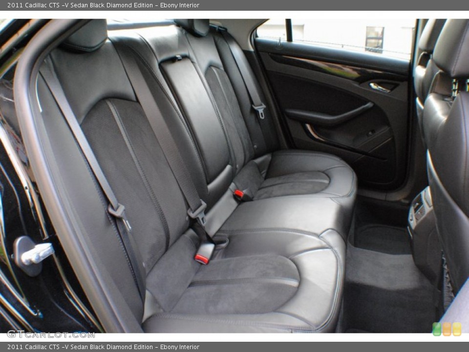 Ebony Interior Rear Seat for the 2011 Cadillac CTS -V Sedan Black Diamond Edition #72461177